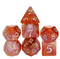 Sunset Nebula 7-Dice Acrylic Dice Set | Irregular Pattern Fill Dnd Dice