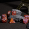 Sunset Nebula 7-Dice Acrylic Dice Set | Irregular Pattern Fill Dnd Dice