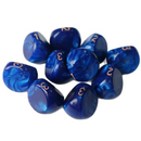 Sapphire Blue Swirl d3 Die | 3-Sided Dice Single Piece