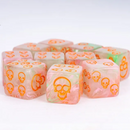 💀16mm "Death Roll" Pearl Swirl Skull d6 – Single Die