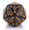 Haunted Hollow – Halloween Haunt 7-Dice RPG Set (Black with Orange Inking)