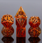 Pumpkin Night – Halloween Haunt 7-Dice RPG Set (Pearl Orange with Black Inking)