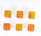 🔥16mm "Hot Skull" Swirl d6 – Neon Green on Molten Orange (Sold Individually)