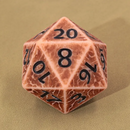 Cracked Clay Colossus: 55mm Giant d20 Dice with Ancient Earthen Effect