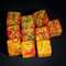 🔥16mm "Hot Skull" Swirl d6 – Neon Green on Molten Orange (Sold Individually)