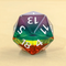 Prismatic Veil Colossus: 55mm Giant d20 Dice with Subtle Rainbow Core