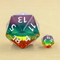 Prismatic Veil Colossus: 55mm Giant d20 Dice with Subtle Rainbow Core