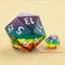 Prismatic Veil Colossus: 55mm Giant d20 Dice with Subtle Rainbow Core