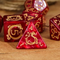 Dragon Script Crimson Hoard: 7-Dice RPG Set – Deep Red with Gold Script Inks
