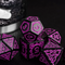 Purple Druid Pattern 7-Dice Set DND RPG Dice Black Druid Dice Set
