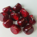 Ruby Red Swirl d3 Die | 3-Sided Dice Single Piece