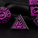 Purple Druid Pattern 7-Dice Set DND RPG Dice Black Druid Dice Set