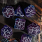 Void Pulse Crackle Nexus: 7-Dice RPG Set Purple with Electric Crackle Effect