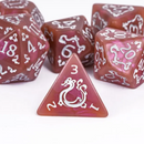 Dragon Script Emberglow: 7-Dice RPG Set – Copper with White Script Inks