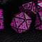 Purple Druid Pattern 7-Dice Set DND RPG Dice Black Druid Dice Set
