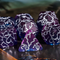 Void Pulse Crackle Nexus: 7-Dice RPG Set Purple with Electric Crackle Effect