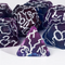 Void Pulse Crackle Nexus: 7-Dice RPG Set Purple with Electric Crackle Effect