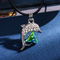 Lucky Dolphin d4 Necklace – Green & Blue Polyhedral Charm Necklace