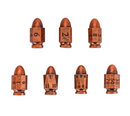 Bronze Bulletproof Fate: 7-Dice Bullet-Shaped RPG Resin Dice Set