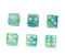 Diamond Prism Swirl d6 – Aqua, Teal & Seafoam Green 16mm Dice (Sold Individually)