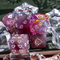Diamond Prism Swirl d6 – Royal Amethyst & Ember Orange 16mm Dice (Sold Individually)
