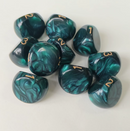 Emerald Green Swirl d3 Die | 3-Sided Dice Single Piece