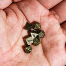 Runebound Mini Metal Dice Set with Storage Pendant – 7-Piece Micro dnd Dice (7mm-8mm)