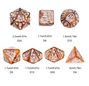 Cocoa Burrow: 7-Dice Bunny RPG Set (Chocolate Swirl)