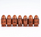 Bronze Bulletproof Fate: 7-Dice Bullet-Shaped RPG Resin Dice Set