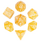 Golden Hareburst: 7-Dice Bunny RPG Set (Yellow & White)