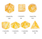 Golden Hareburst: 7-Dice Bunny RPG Set (Yellow & White)