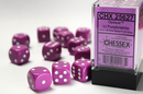 Opaque 16mm d6 Light Purple/white Dice Block™ (12 dice) OOP