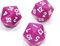 Single d20 Opaque Polyhedral Light Purple/white d20 (Sold per die)