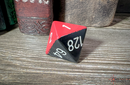 Opaque Black-Red 8-Sided Doubling Cube | 1-128 Backgammon Type Novelty Dice