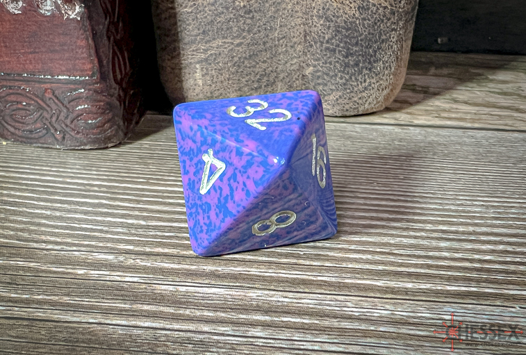 Speckled Lathyrus 8-Sided Doubling Cube | 1-128 Backgammon Type Novelty Dice