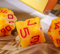 Cheese Dice | Funny Yellow 7-Dice Set for DnD Cheesy Chances