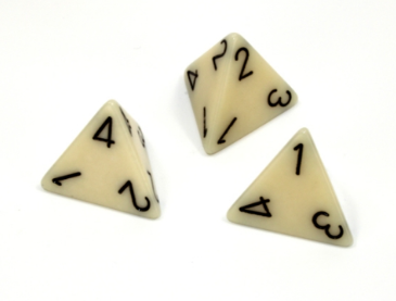 4-Sided Opaque Dice (d4) - Green