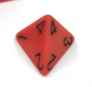 Opaque Polyhedral Orange /black d4 | 4-Sided Dice (sold per die)