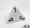 Opaque Polyhedral White /black d4 | 4-Sided Dice (sold per die)