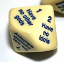 The 10 Commandments D10 10 Sided Christian Religious Dice Koplow Dice