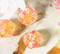Orange & Pink 7-Dice Set | Swirl Foil Series Dice Semi-Translucent