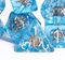 Nautical Odyssey Blue 7-Dice Set DND RPG Dice Gold Rudder Inclusion