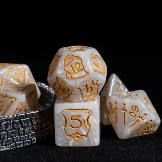 Giant D20 Pearl With Gold Numbers (Pick Your Color) | Huge 55mm TTRPG Game  Die