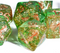 Nautical Odyssey Green 7-Dice Set DND RPG Dice Gold AnchorInclusion