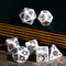 Unleash the Wild: Beast Dice - White 7-Dice Set with Black Beast Emblems for RPGs