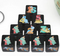 (Black) Dinosaur Dice | Printed d6 Dice Featuring Cute Dinos Numbered