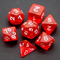 Radiant Ruby Red Polyhedral Dice Set | 7-Dice Red Set with Subtle Glitter