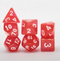 Radiant Ruby Red Polyhedral Dice Set | 7-Dice Red Set with Subtle Glitter