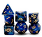 Midnight Blue Polyhedral Dice Set | 7-Dice Blue Set with Subtle Glitter
