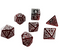 Arcane Mysteries Dark Red Translucent Polyhedral Dice Set | 7-Dice Red